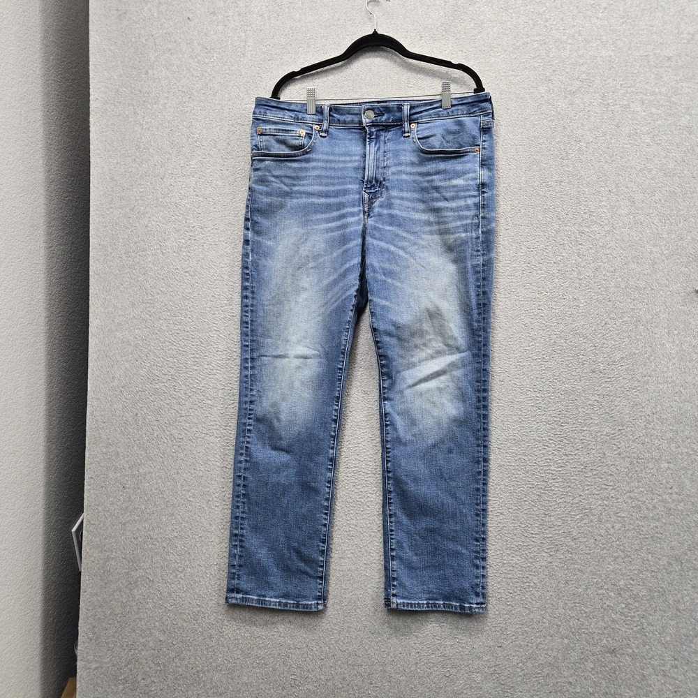 American Eagle Men Jeans 34X30 Blue Denim AIRFLEX 29" Inseam Stretch